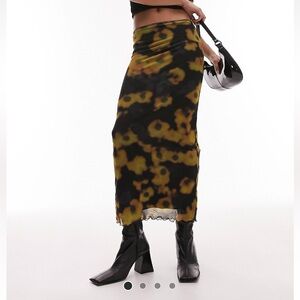 Topshop Mesh 90’s midi skirt